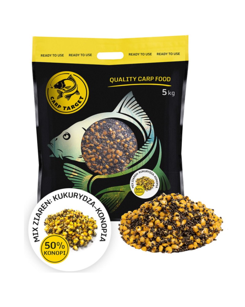 Mix Ziaren Carp Target Kukurydza Konopia 5 kg