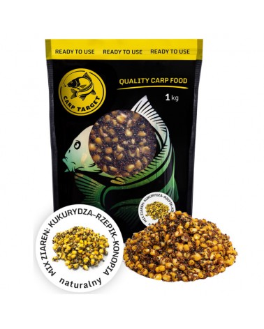 Mix Ziaren Carp Target Kukurydza Konopia Rzepik 1kg