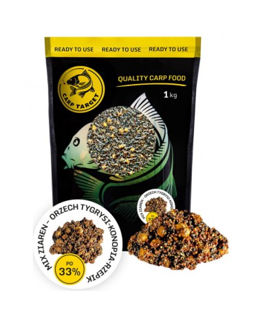 Mix Ziaren Carp Target Orzech Tygrysi Konopia Rzepik 1kg