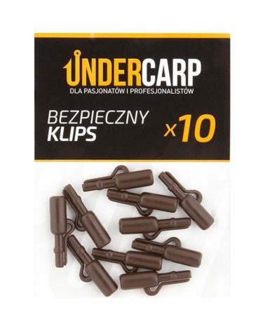 Bezpieczny Klips Brązowy Undercarp 10szt.