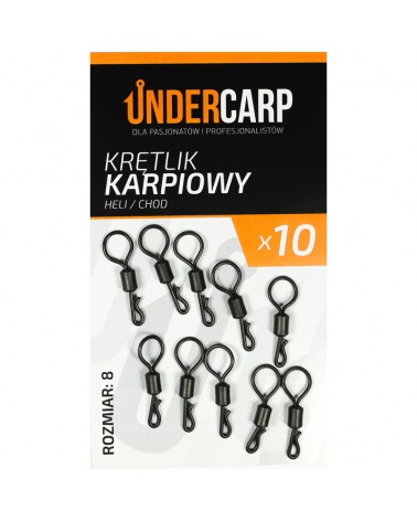 Krętlik Karpiowy Undercarp Heli/Chod Rozmiar 8 10szt.