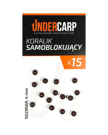 Koralik Samoblokujący Undercarp - Brązowy 4mm 15szt.