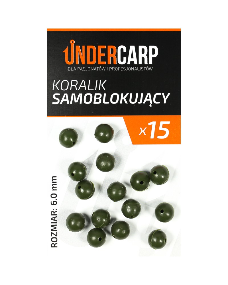 Koralik Samoblokujący Undercarp - Zielony 6mm 15szt.