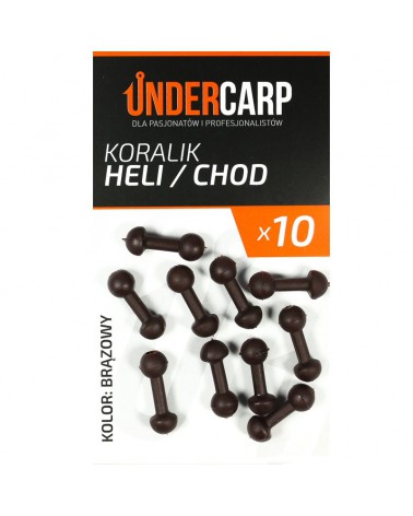 Koralik Heli/Chod Undercarp - Brązowy 10szt.