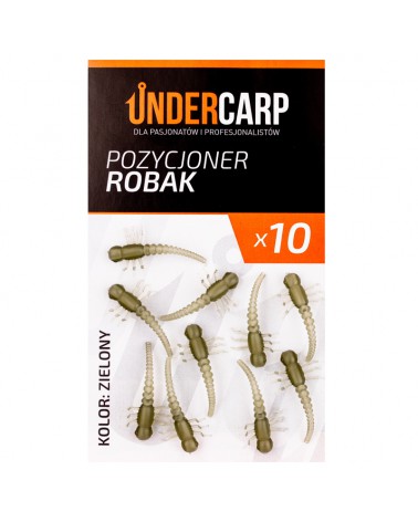 Pozycjoner Haczyka Undercarp Robak Zielony 10szt.