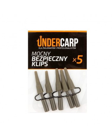 Mocny Bezpieczny Klips Undercarp Zielony 5szt.