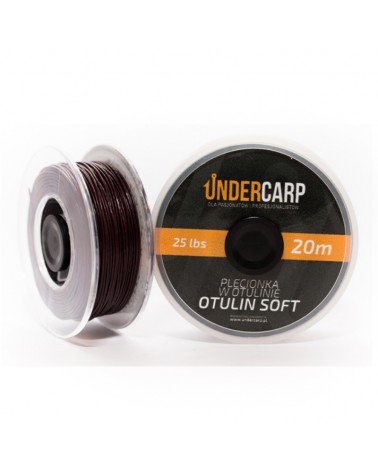 Plecionka Przyponowa W Otulinie 20m 25lbs Undercarp Otulin Soft - Brązowa