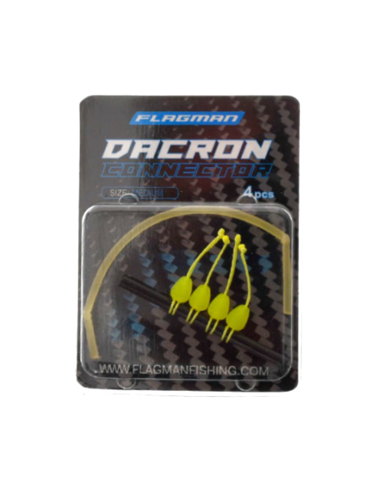 Dacron Connector Flagman Medium Size 5-7.4 Yellow Color 4szt.
