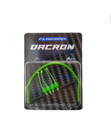 Łącznik Dacron Connector Flagman Small Size 4-6 Green Color 4szt.