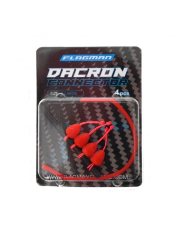 Łącznik Dacron Connector Flagman Xlarge Size 7-9 Red Color 4szt.