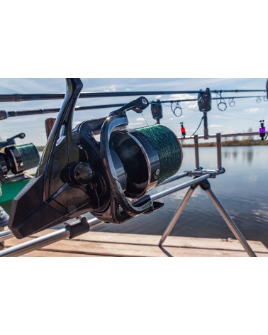 Kołowrotek karpiowy Okuma 8K + 450m żyłki Shimano Technium