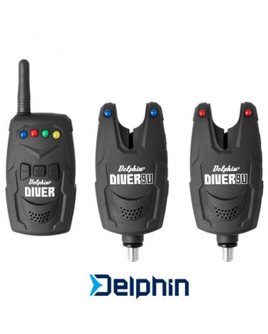Zestaw Sygnalizatorów Brań Delphin Diver 9v 2+1