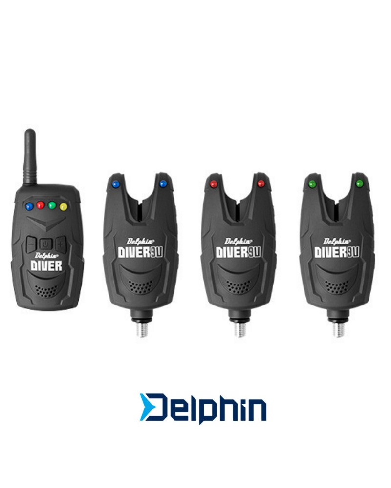 Zestaw Sygnalizatorów Brań Delphin Diver 9v 3+1