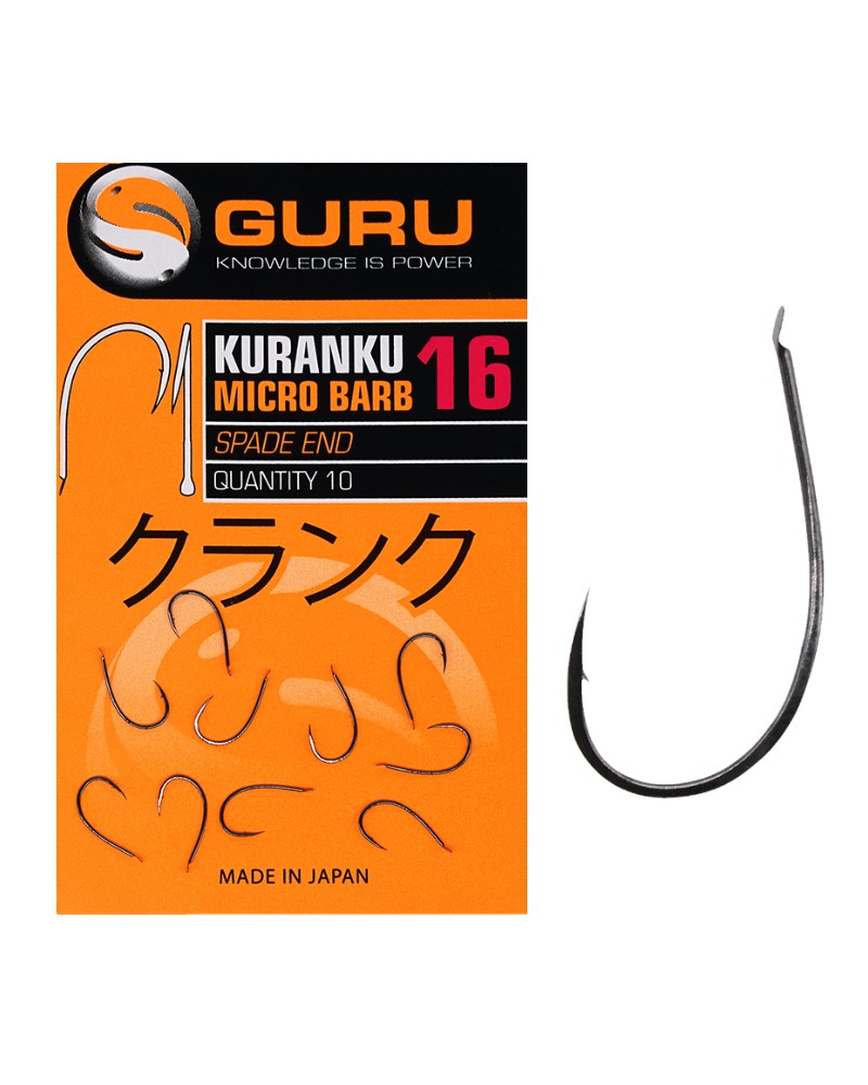 Haczyki Guru Kuranku Size 16 Barbed/Spade End 10szt