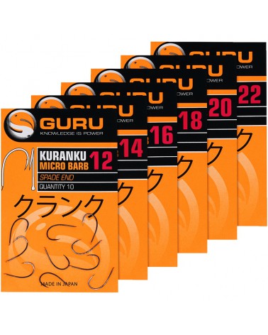 Haczyki Guru Kuranku Size 20 Barbed/Spade End 10szt