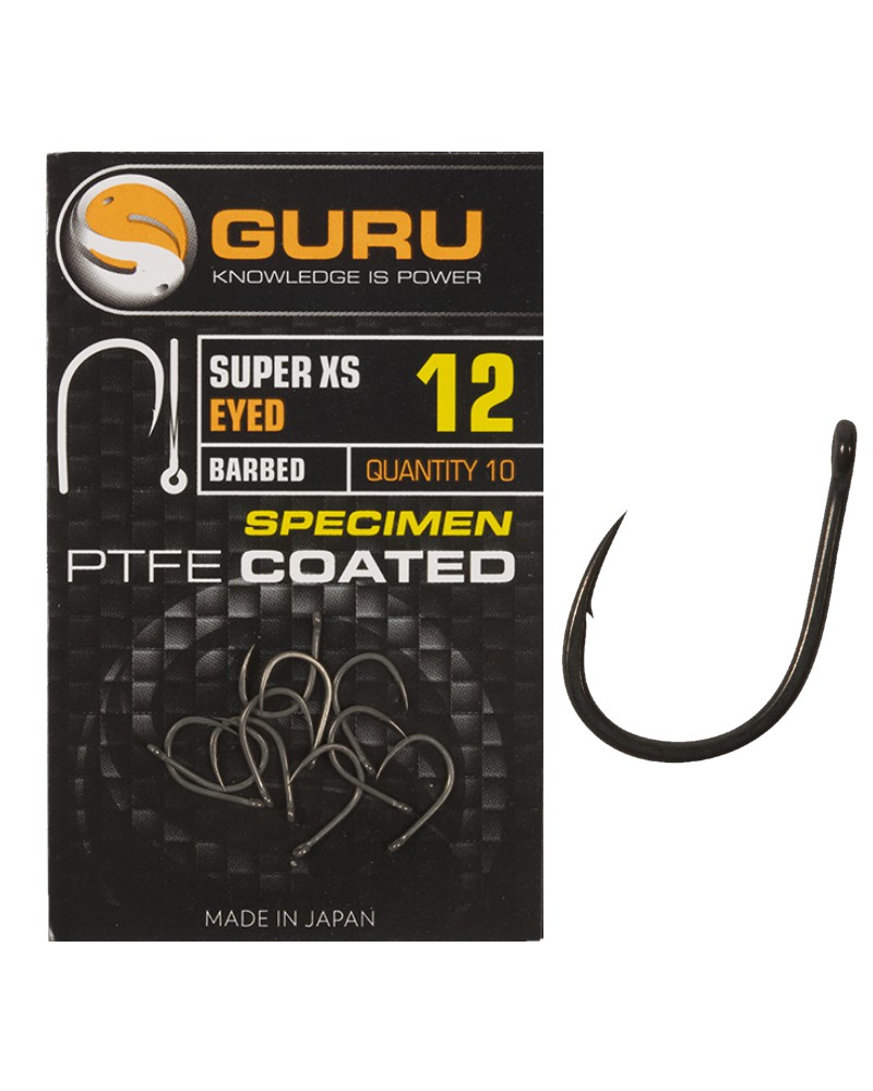 Haczyki Guru Super XS Size 12 Barbed/Eyed 10szt.
