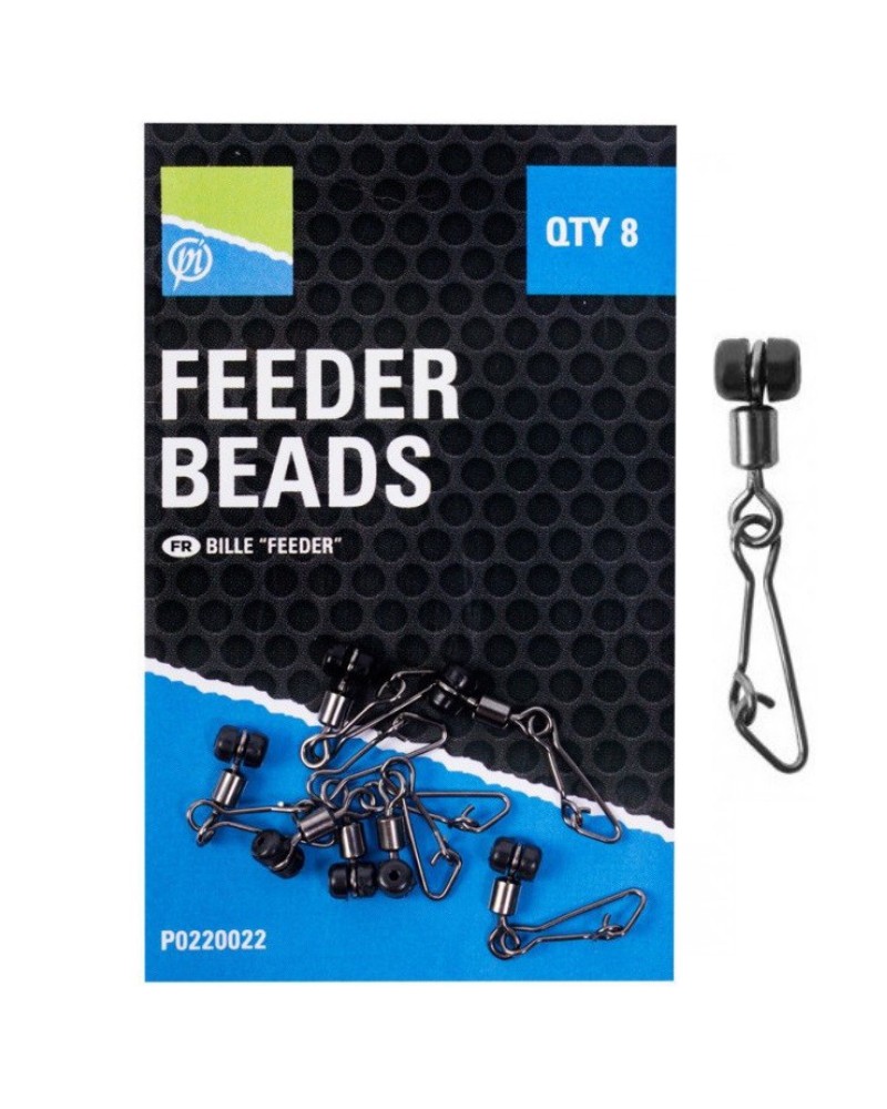 Łącznik/ Krętlik z Agrafką Preston Feeder Beads 8szt.