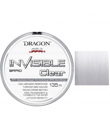 Plecionka Dragon Invisible Clear 135m - 0.08mm 6.20kg