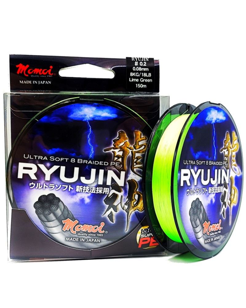 Plecionka Momoi Ryujin Zielona Fluo 150m 0.08mm 8.0kg