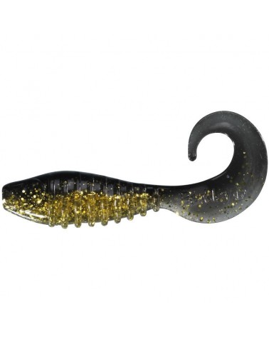 Berkley Flex Grub Shad 3" 7.5cm Clear Gold Black