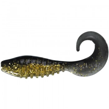 Berkley Flex Grub Shad 3" 7.5cm Clear Gold Black