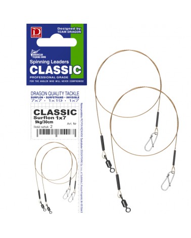 Przypon Classic Surflon Dragon 1x7 9kg 30cm 2szt.