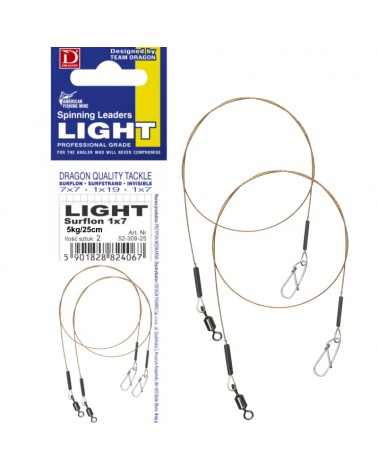 Przypon Light Surflon Dragon 1x7 5kg 25cm 2szt.
