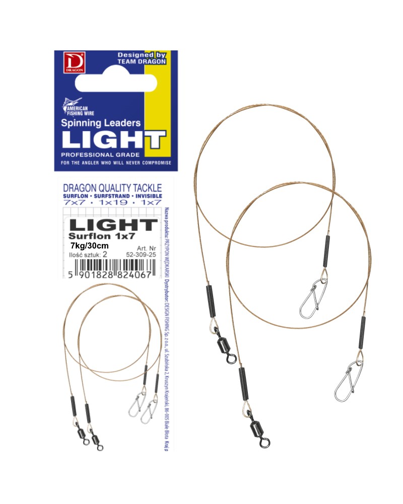 Przypon Light Surflon Dragon 1x7 7kg 30cm 2szt.