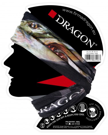 Buff komin bandana Dragon osłona twarzy Łosoś