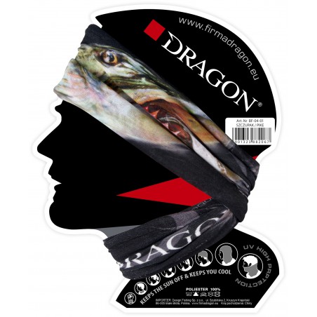 Buff komin bandana Dragon osłona twarzy Łosoś