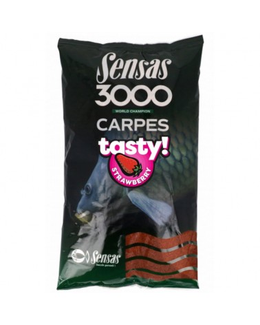 Zanęta zawodnicza Sensas 3000 Carpes Tasty strawberry 1kg