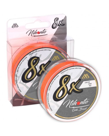 Plecionka Mikado Nihonto Octa Braid Orange 150m 0.10mm