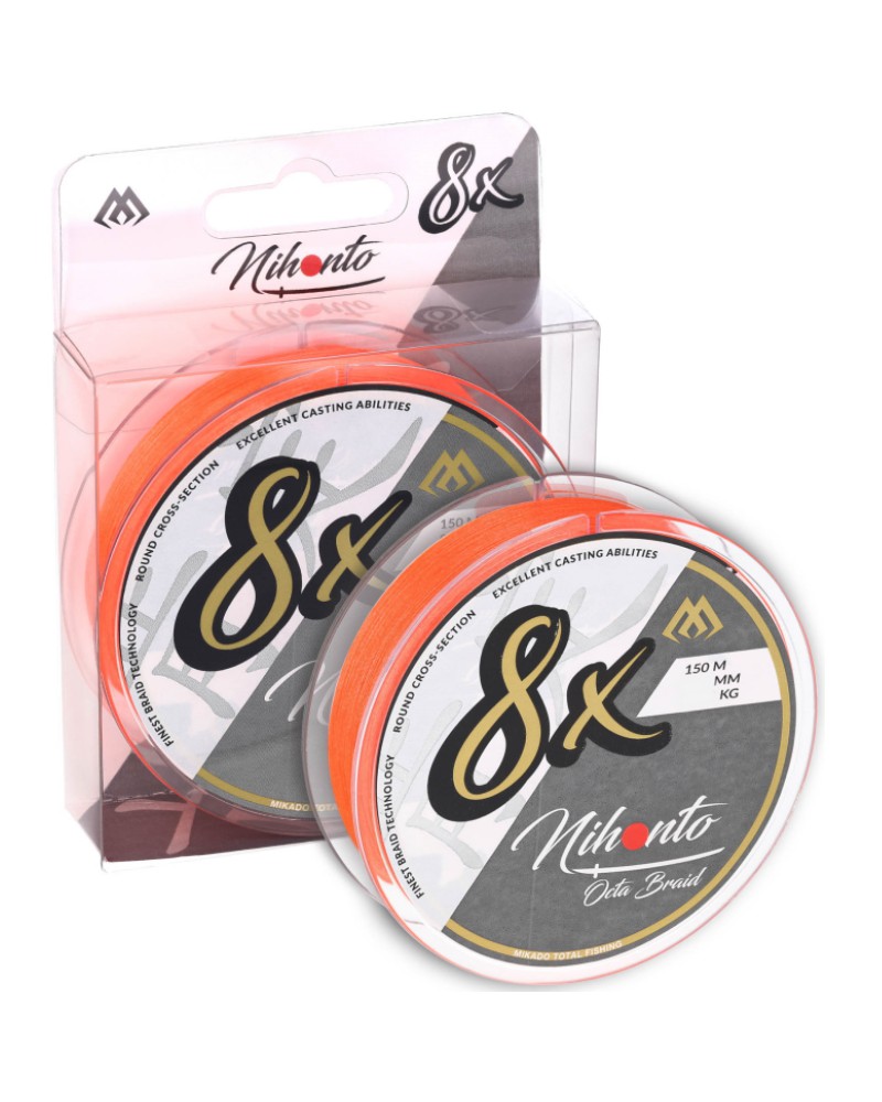 Plecionka Mikado Nihonto Octa Braid Orange 150m 0.12mm