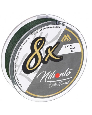 Plecionka Mikado Nihonto Octa Braid Green 150m 0,23mm