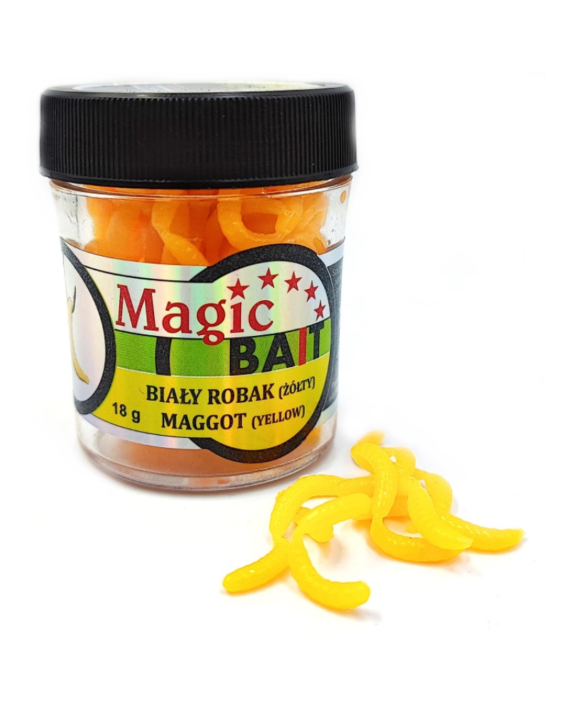 Przynęta Traper Magic Bait Biały Robak Żółty