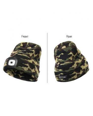 Czapka Zimowa Delphin CamouLED Ciepła Z Latarką