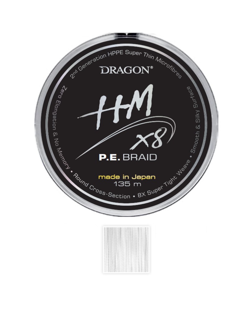 Plecionka Dragon HMX8 P.E. Braid Toray 0.18mm 20.2kg 135m