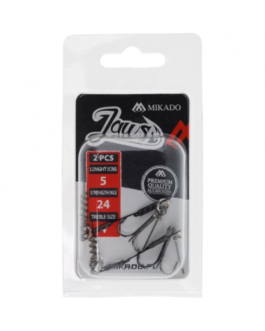 Dozbrojka Mikado Jaws Wkręt Oraz Pin Do Przynęt Miękkich 5cm 24kg op. 2szt.