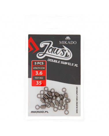 Krętlik Mikado Jaws Double Swivels XL 35kg op. 5szt.
