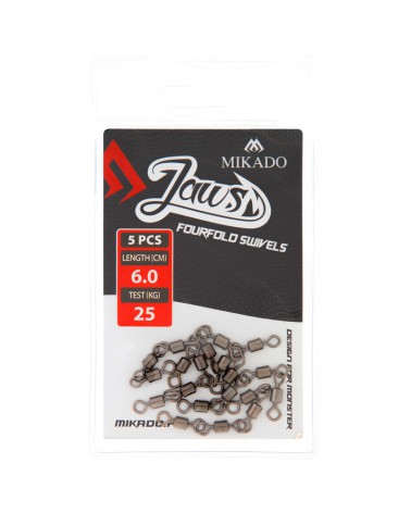 Krętlik Mikado Jaws Fourfold Swivels 25kg op. 5szt.