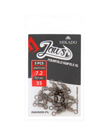 Krętlik Mikado Jaws Fourfold Swivels XL 35kg op. 5szt.