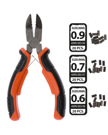 Szczypce Zaciskowe Mikado + Tulejki 0.6/0.7/0.9mm Crimp Tool Set