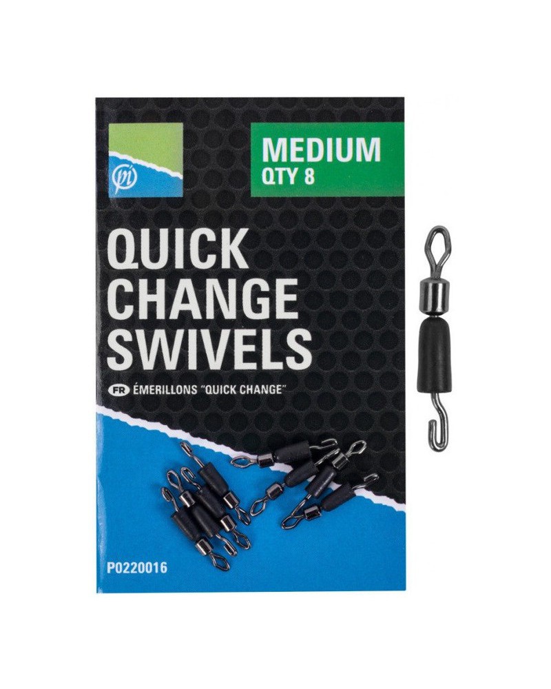 Krętlik/Łącznik Do Przyponu Preston Quick Change Swivels Medium 8szt.