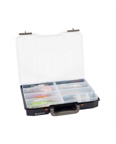 Pudełko Westin Na Przynęty W6 Lure Vault Incl. 10 inserts Black/Clear 5.7x33.7x27.8cm