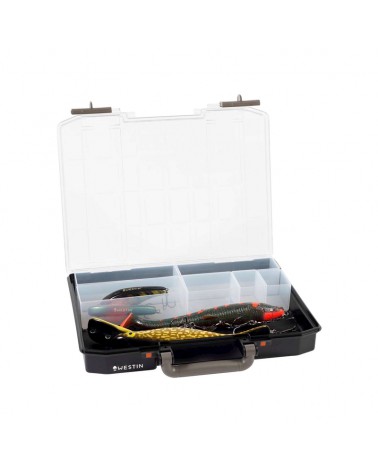 Pudełko Westin Na Przynęty W6 Lure Vault Incl. 10 inserts Black/Clear 5.7x33.7x27.8cm