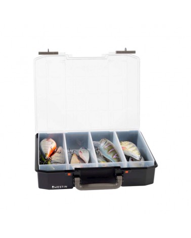 Pudełko Westin Na Przynęty W6 Lure Vault Incl. 4 inserts Black/Clear 33.7x27.8x7.9cm