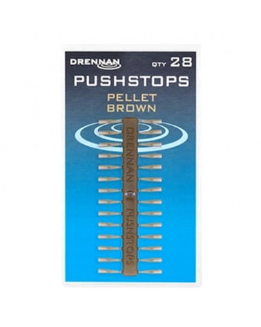 Stopery Drennan Pushstop Brown 28szt. Do Kulek Proteinowych
