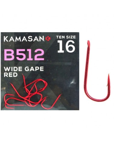 Haczyki Kamasan B512 Red Barbed roz.16 10szt.
