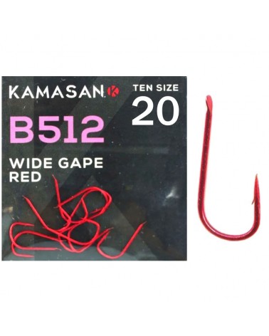 Haczyki Kamasan B512 Red Barbed roz.20 10szt.