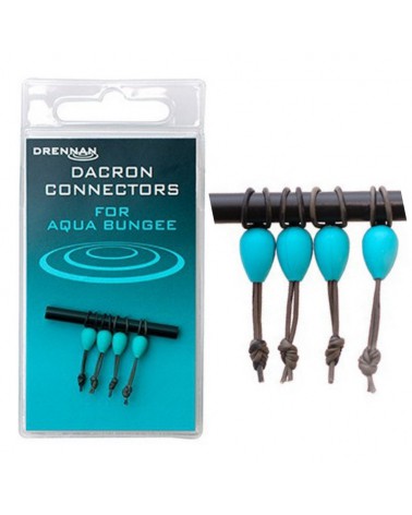 Łączniki Do Gumy Drennan Dacron Connectors Mini Aqua 4szt.